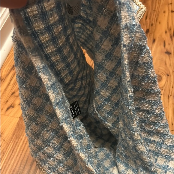 Blue and Cream Tweed Skirt - Picture 7 of 8